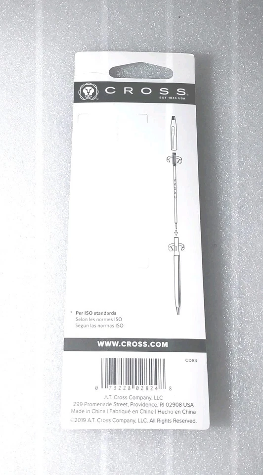 Recarga de bolígrafo azul ancho tinta de archivo cruz EST 1846 EE. UU. 8100 Foto 2 de 4