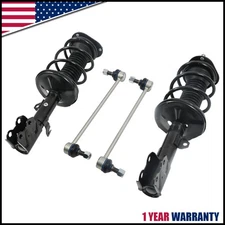 4PCS Front Struts Absorbers w/ Sway Bar Links For 2004-2009 Toyota Prius