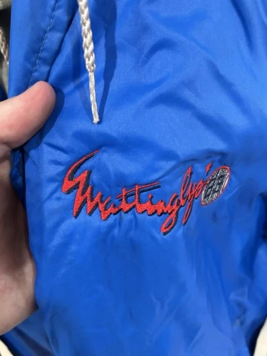 Vtg 90s Don MattinglyJacket Adult XL Made in USA Varsity All Star 23 Made By MBA image 2