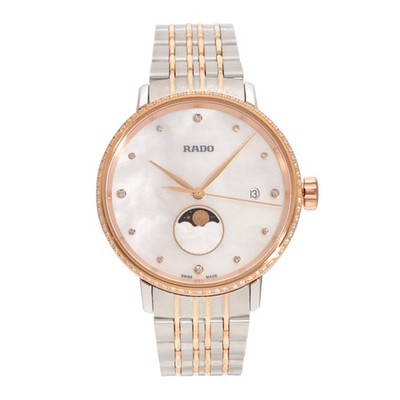 Rado R22882923 Ladies Coupole Diamonds Classic Mother of Pearl Dial 34mm Watch