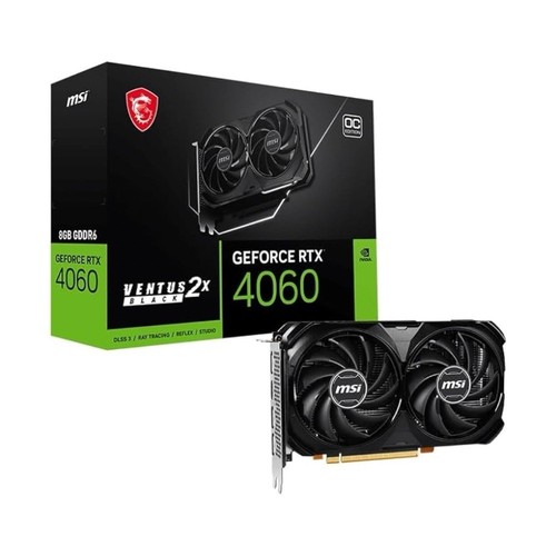 GeForce MSI RTX 4060 Ti Ventus 2X Black 8G OC - Excellent