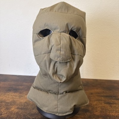 Vintage Eddie Bauer Goose Down Balaclava Face Mask Olive Drab Gorpcore Archival