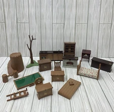 Bandai Maple Town Story Dollhouse Furniture Lot Pieces Parts Vintage Miniature