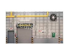 RC 1/10 Scale Garage Back Wall Sticker Metal Shop Printed Decal Graphic Display