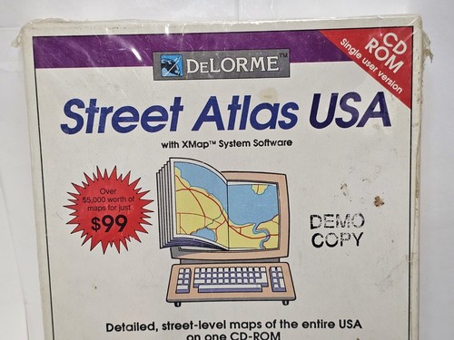 Vintage Demo Version DeLorme Street Atlas USA 1991 - New & Sealed - Picture 9 of 9