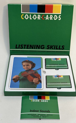 Listening Skills ColorCards Matching Activity Indoor Sounds 40 Cards 2 Cassettes