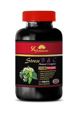 supports heart health - STRESS B & C - vitamin c antioxidant wellness 1 BOTTLE