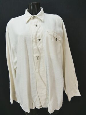 Size L costume shirt Wall Street white linen fascinating shirt th2497