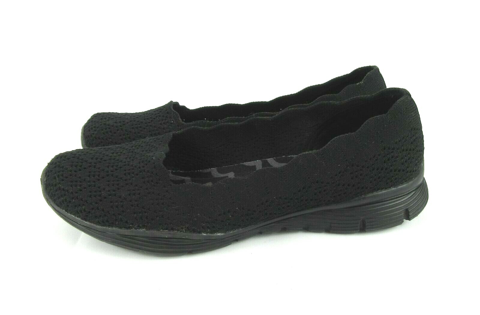 skechers black and white flats
