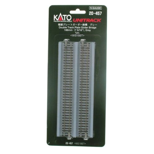 Kato 20-457 186mm 7-5/16" Double Track Plate Girder Bridge, Gray : N Scale - Picture 1 of 1