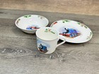 The TANK ENGINE 6.25” Cereal Bowl 8”Lunch Plate & Mug~3 Pc Set