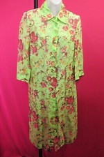 DOLCE & GABBANA ITALY 100% Silk Semi Sheer Baroque Look Long Dress Coat 40 IT