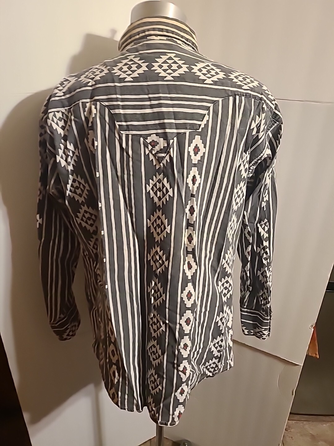 VTG ROCKMOUNT RANCH WEAR 2XL SHIRT DIAMOND PEARL SNAP BUTTON USA TRU WEST WESTER image 9
