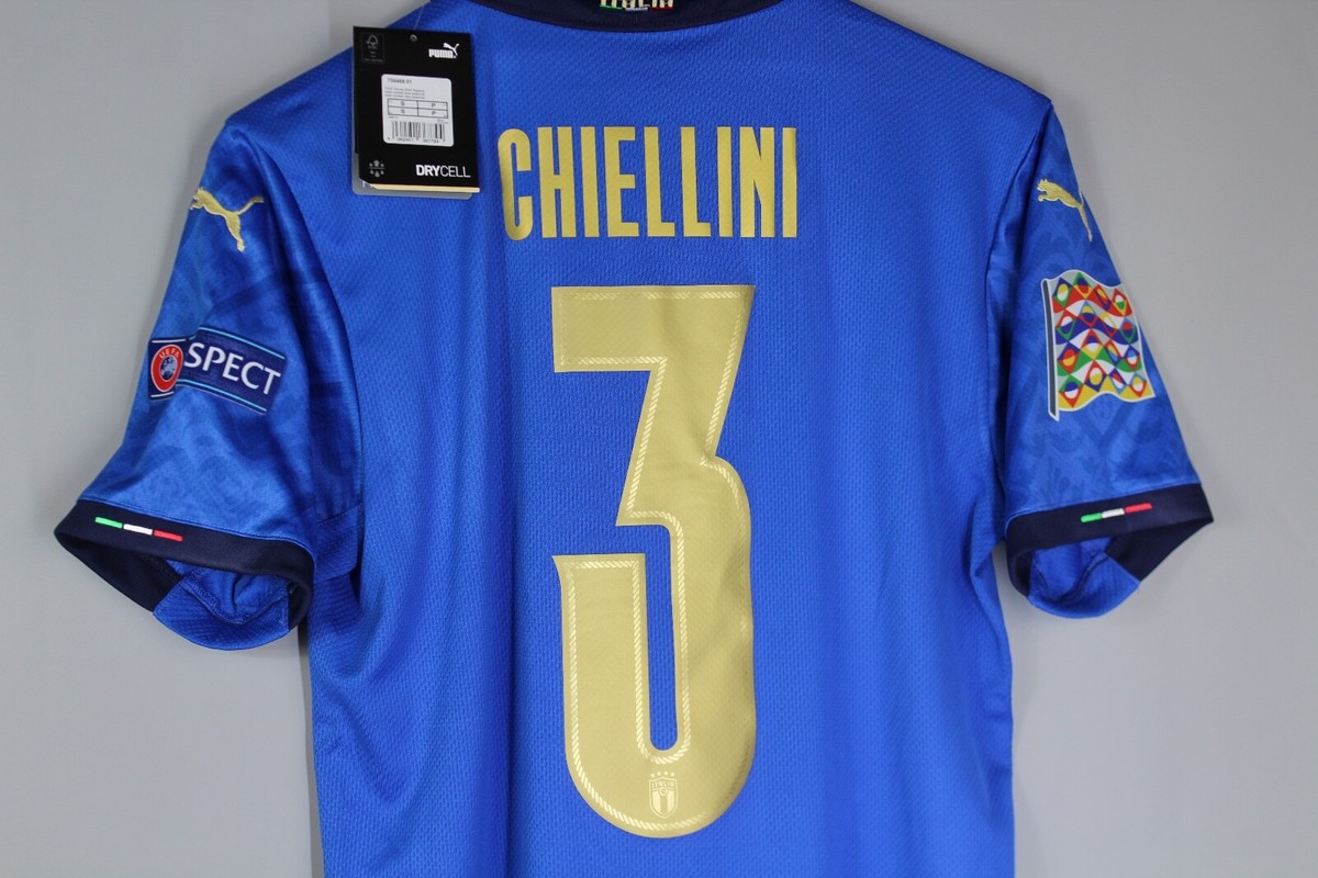 ITALY NATIONAL TEAM 2020 2021 HOME FOOTBALL SHIRT JERSEY #3