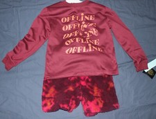 GIRLS SIZE M 8-10 2 pc PAJAMAS set art class