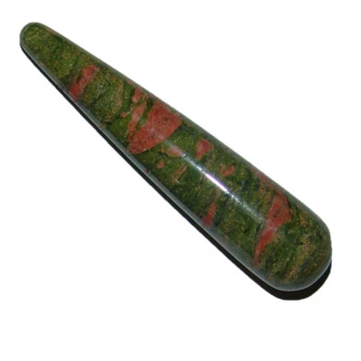 JANNI-SHOP®-MINERALIEN Unakit - Epidot Massagestab Griffel ca. 100 mm