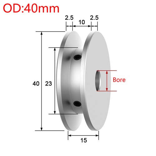 Keilriemenscheibe Für O(Z)-Profil Keilriemen Aluminum V-Rillen Scheibe Ø40-120mm - Bild 5 von 9