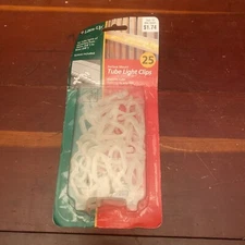 Vintage Lites Up Outdoor 25 Rope Light Clips for Shingles & Gutters NOS