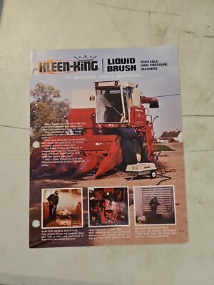 #ad Vintage Kleen King Liquid Brush Pressure Washer Dealer Sales Brochure $8.66