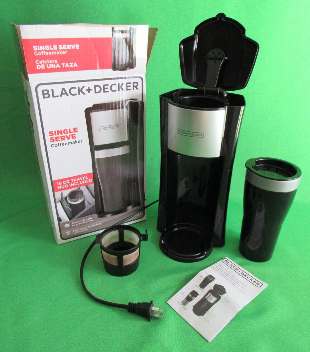 Black Decker Single Serve Coffee Maker Coffeemaker Cup Brew Automatic Mug