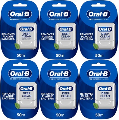 6 x Oral-B Pro Expert Premium Zahnseide 40m Cool Mint Zahnseide Gesunder Kaugummi