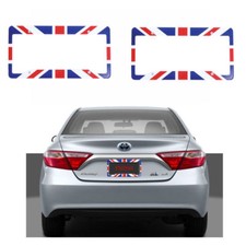 2pc British United Kingdom Flag Car Truck Suv License Plate Frames Made in USA