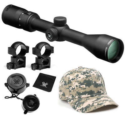 Vortex Optics Diamondback 3-9x40 Dead-Hold Riflescope w/ Hat and H Rings Bundle