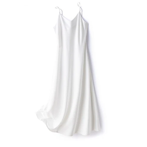 Damen Satin Kunst Seide Kleid Träger Unterkleid Nachthemd Sexy A-Linie Lang - Bild 10 von 12