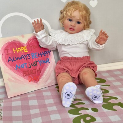 66cm Painted Finished Doll Reborn Toddler Pippa Huge Baby Size Puppe Gifts