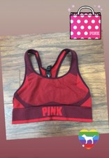 PINK VS Victoria Secret Red Sports Activewear Gym Bra Women s Small Gently Used