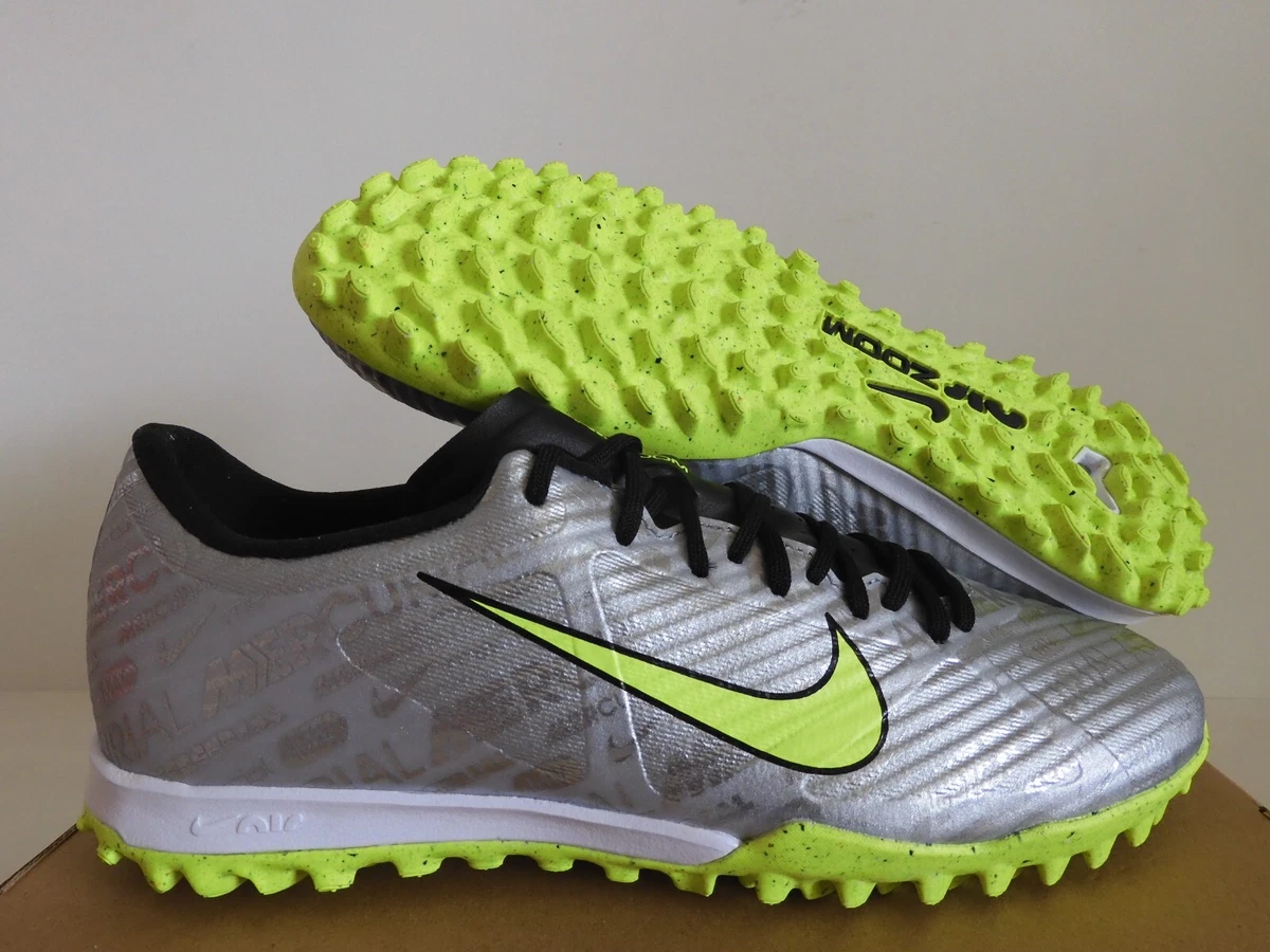 Nike Zoom Vapor 15 Academy XXV Tf Turf Cleats Silver-Volt Sz 8