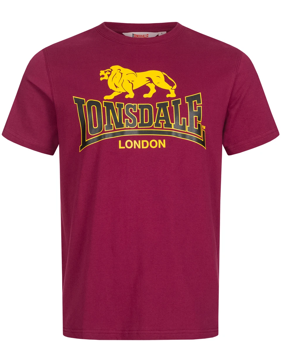 LONSDALE LONDON TAVERHAM T SHIRT OXBLOOD