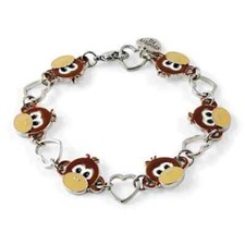 New Charm It Monkey Face Heart Link Children's Girl's Charm Bracelet