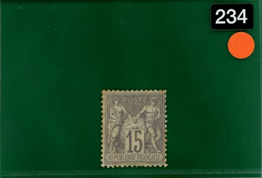 FRANCE Stamp Scott.69 15c *Peace & Commerce* (1876) Mint MM Cat $825 ORANGE234 - Image 2 of 4