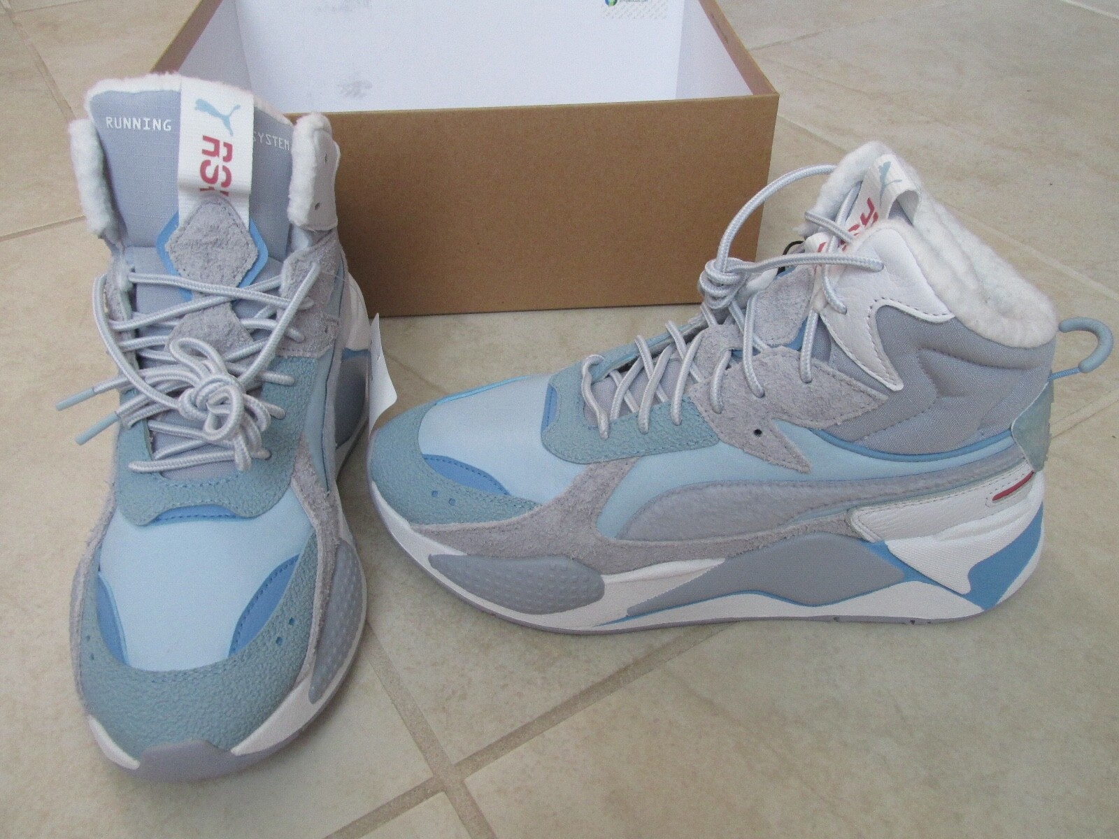 New Puma RS‑X Mid Wtr Blue Shoe Sneakers Men's Size 9 380423‑01