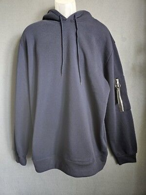 INSENVER Junior 3XL Hoodie Sweatshirt Blue Sip on Sleeve