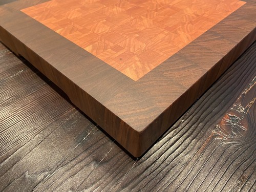 End grain- handmade- wood cutting board- walnut / cherry 16.75"W x 15"L x 1.75"T - Picture 10 of 15