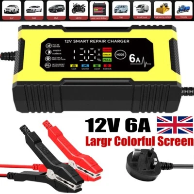 Intelligent 12V Motorcycle Motorbike Car Battery Charger Automatic Smart Trickle