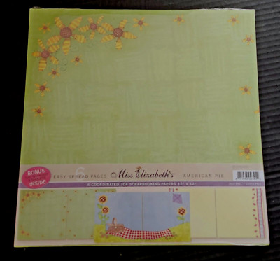 FREE Miss Elizabeth's 6 Scrapbook Scrapbooking American Pie Picnic 12 x 12