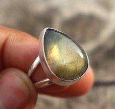 Labradorite Ring/925 Sterling Silver Statement Ring Bohemian Ring Gift For Her