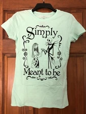 Nightmare Before Christmas Women's Simply Meant to Be Mint T-shirt Size Med