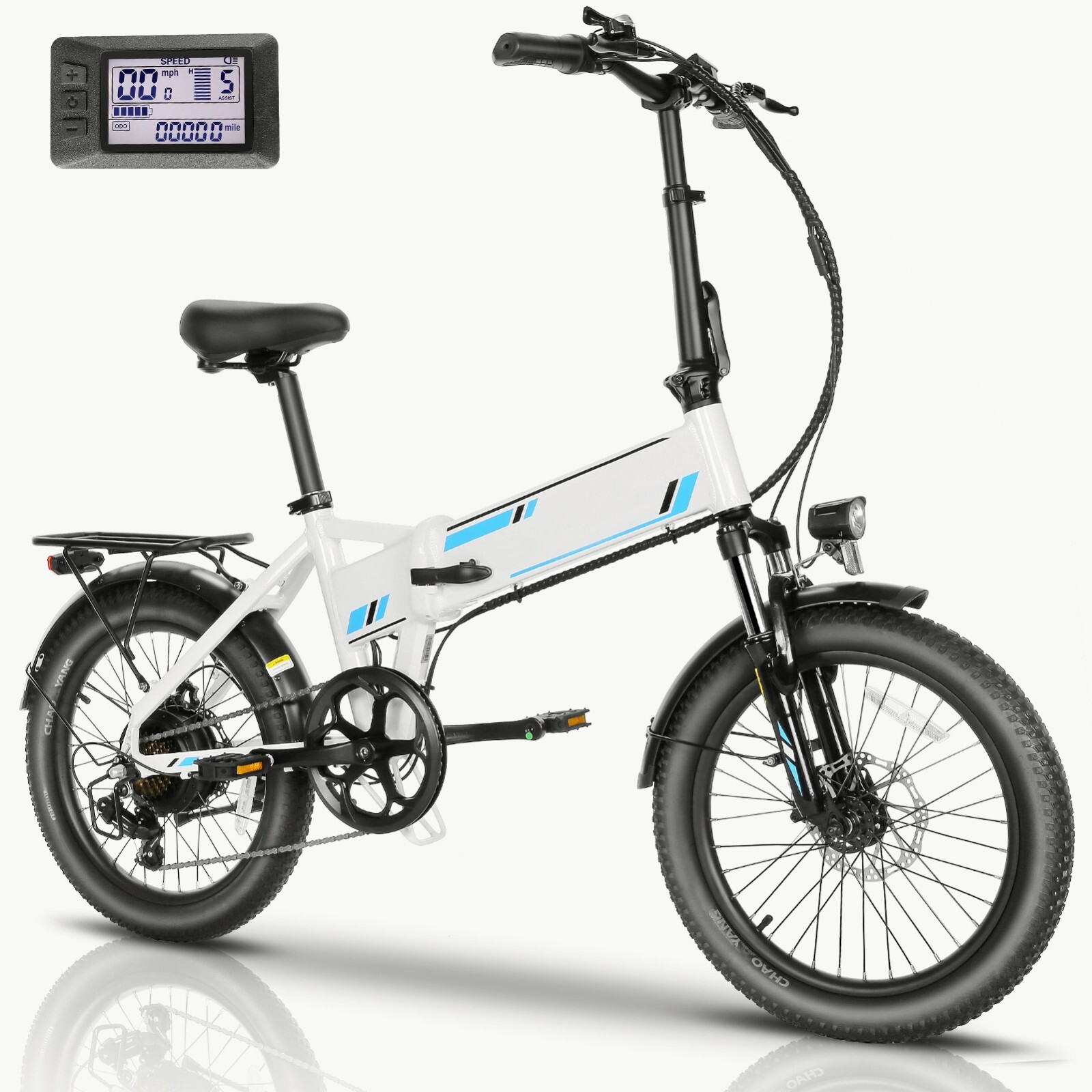 Electric Bike 20'' 500W Folding City Commuter eBike Adults Urban Hybrid Bicycle