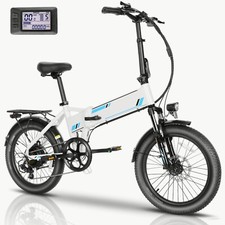Electric Bike 20'' 500W Folding City Commuter eBike Adults Urban Hybrid Bicycle