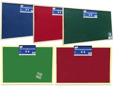 Fabric Message Notice Board Wooden Frame Office Memo School Pinboard Push Pin