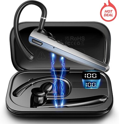 #1 Best Wireless Headphone Blue Headset Bluetooth Truck Driver Noise Cancelling