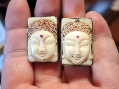 ONE Buddha Face RIng 9 1/4 left side