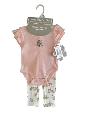 Baby Essential Girl 6 M Easter Outfit My First Easter Bib 4 Piece Set Outfit NEW