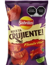 4 Bags Mexican Sabritas Receta Crujiente Flamin Hot 170g/6oz