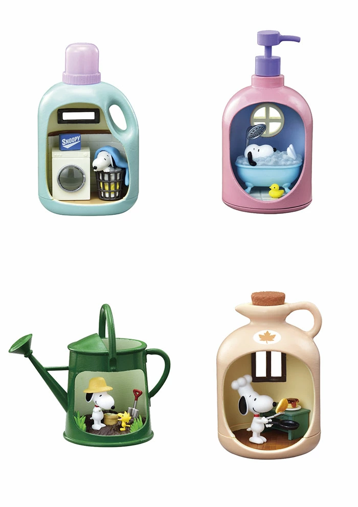 Re-ment PEANUTS SNOOPY's LIFE in a BOTTLE BOX Complete Set 6 NEW