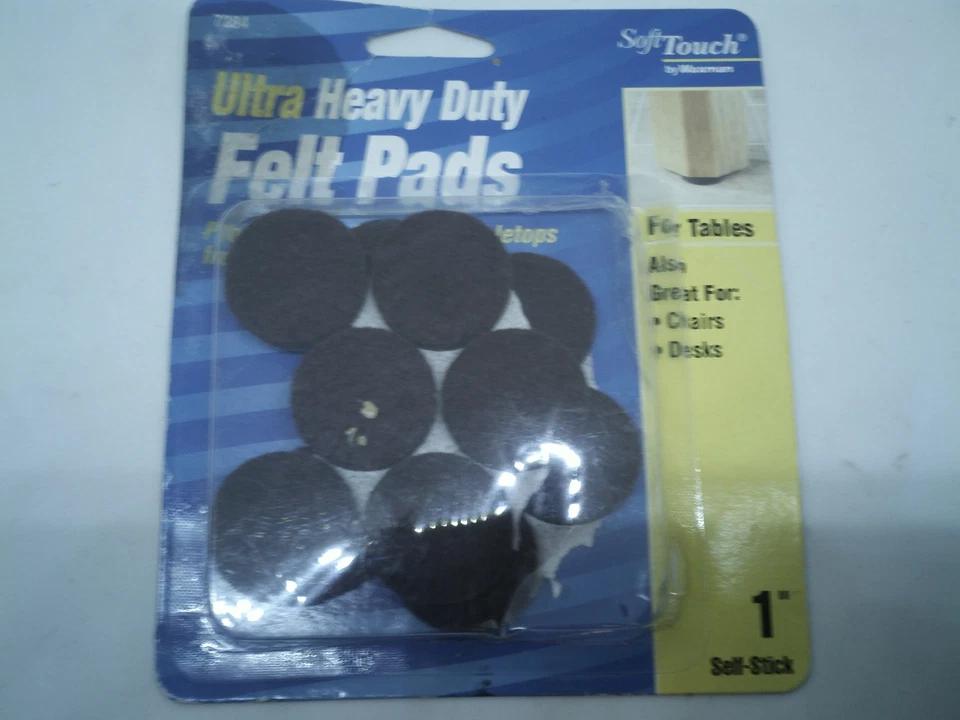 Almohadillas de fieltro Waxman autoadhesivas redondas ultra resistentes de 1 pulgada 16 piezas 74523072844 Foto 2 de 4